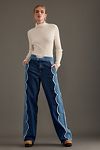 Thumbnail View 1: Seventy + Mochi Ari Scallop Wide-Leg Jeans