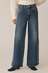 Thumbnail View 2: Seventy + Mochi Gracie Side-Stripe Mid-Rise Wide-Leg Jeans