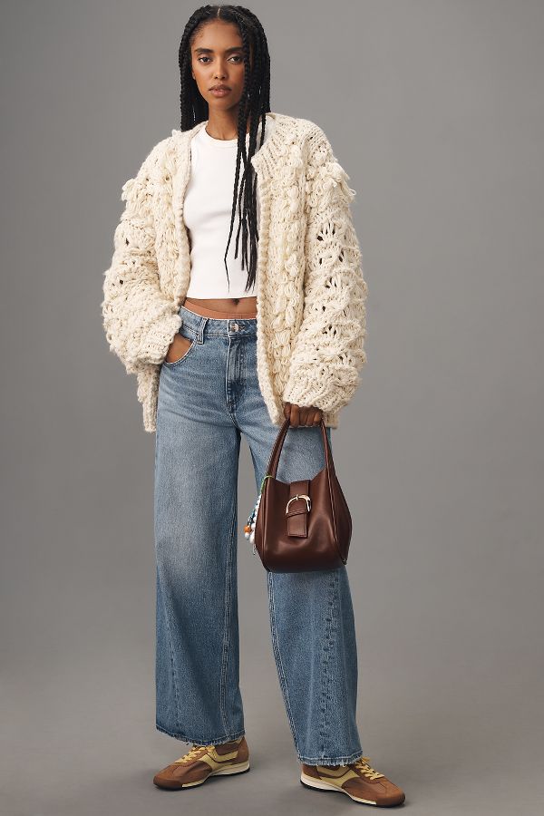 Slide View: 1: Seventy + Mochi Gracie Slouchy Wide-Leg Jeans