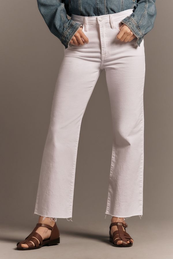 Slide View: 2: FRAME Le Jane Crop High-Rise Straight-Leg Jeans