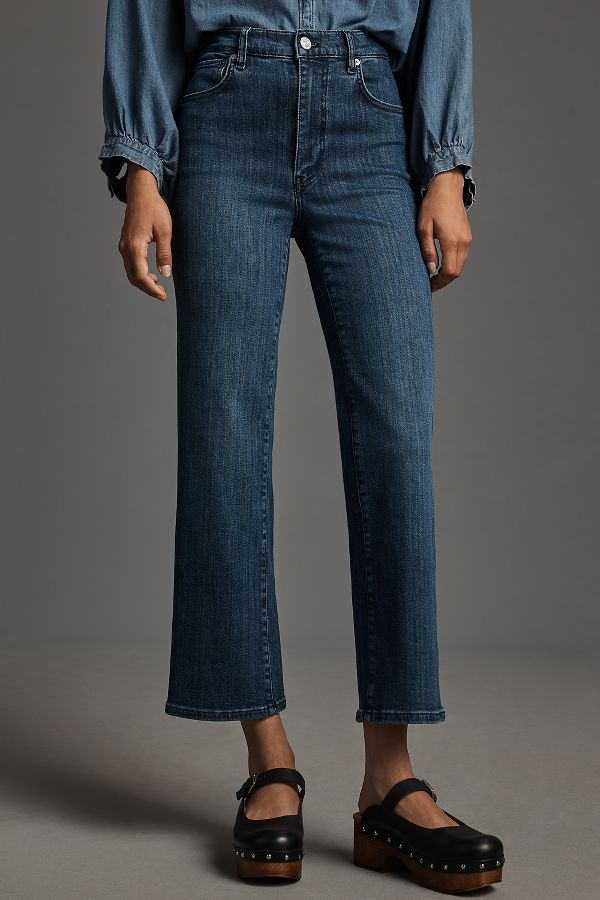 Slide View: 2: FRAME Le Sleek High-Rise Straight-Leg Jeans