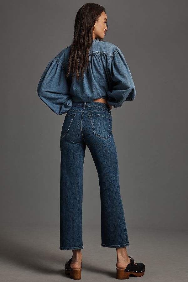 Slide View: 3: FRAME Le Sleek High-Rise Straight-Leg Jeans