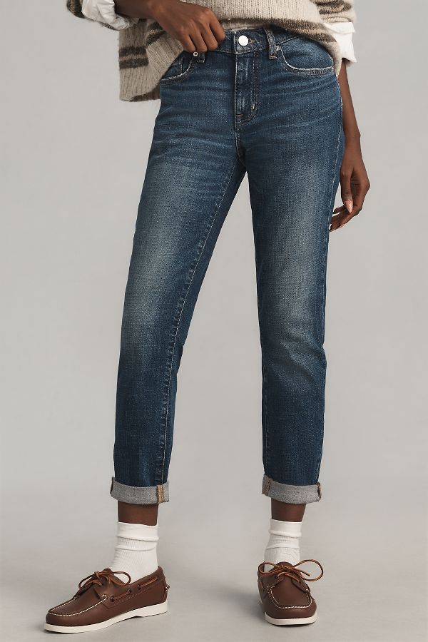 Slide View: 2: FRAME Le Garcon Mid-Rise Boyfriend Cuffed Jeans