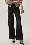 Thumbnail View 2: FRAME Le Slim Palazzo Raw Fray High-Rise Wide-Leg Jeans