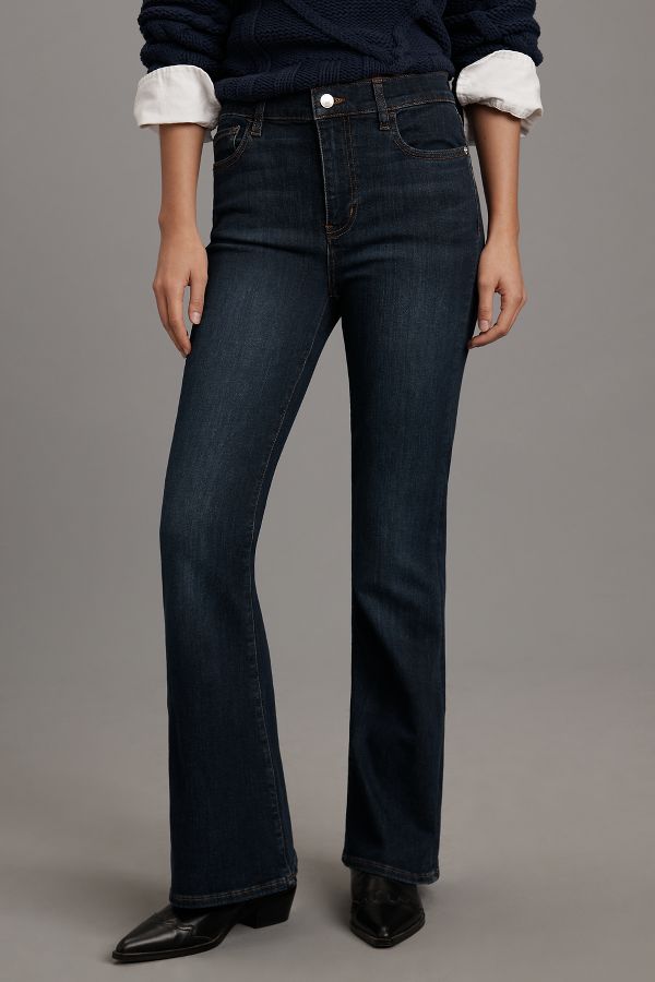 Slide View: 2: FRAME Petite Le Pixie High Flare Jeans