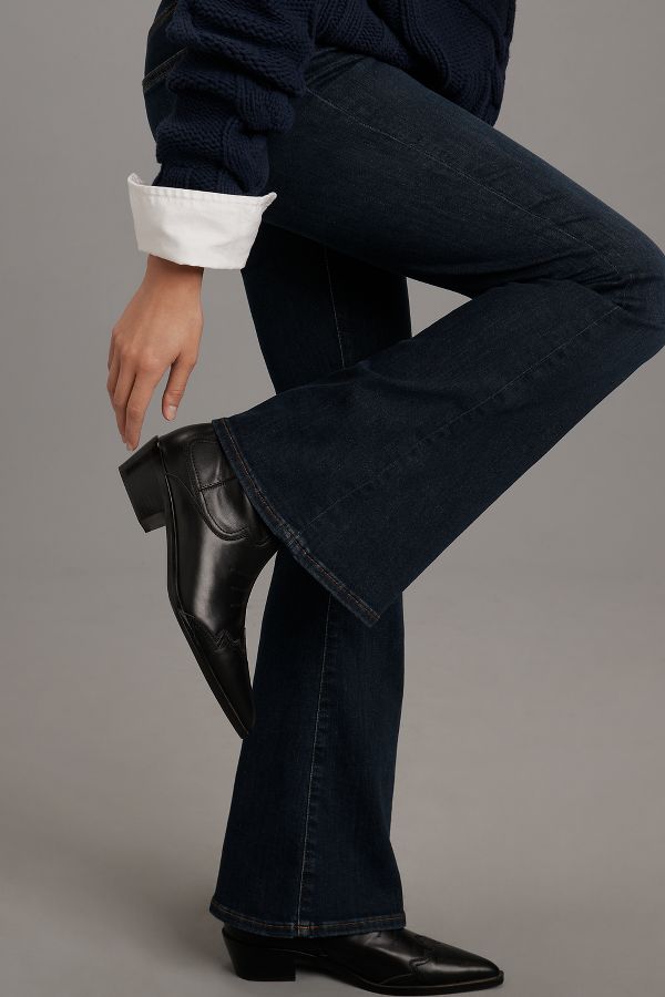 Slide View: 4: FRAME Petite Le Pixie High Flare Jeans