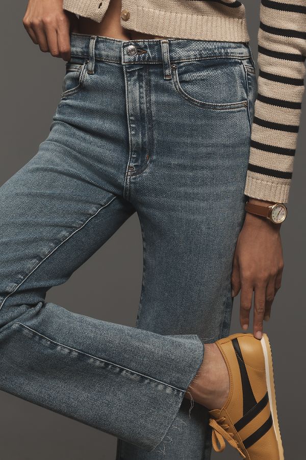 Slide View: 4: FRAME Le Sleek High-Rise Straight-Leg Jeans