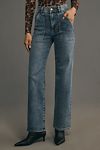 Thumbnail View 2: FRAME The Trapunto High-Rise Straight-Leg Jeans