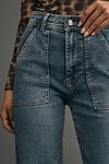 Thumbnail View 4: FRAME The Trapunto High-Rise Straight-Leg Jeans