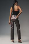 Thumbnail View 4: FRAME Le Sleek Straight-Leg Chrome Jeans