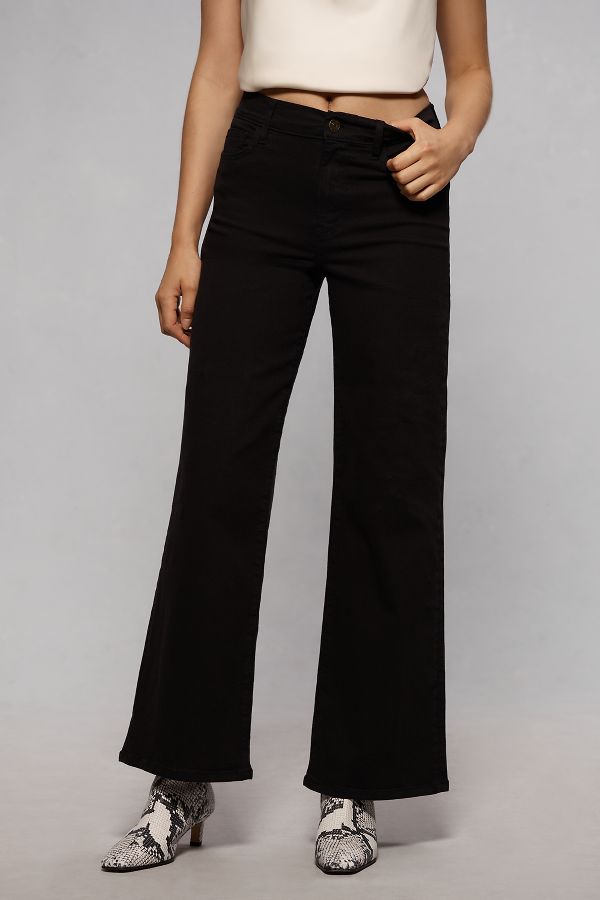 Slide View: 2: FRAME Le Slim Palazzo High-Rise Wide-Leg Jeans