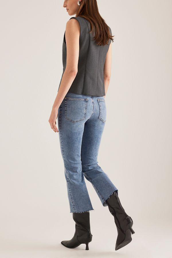 Vista diapositiva: 2: FRAME Le Crop Mini Stivaletto Jeans a Vita Alta Bootcut