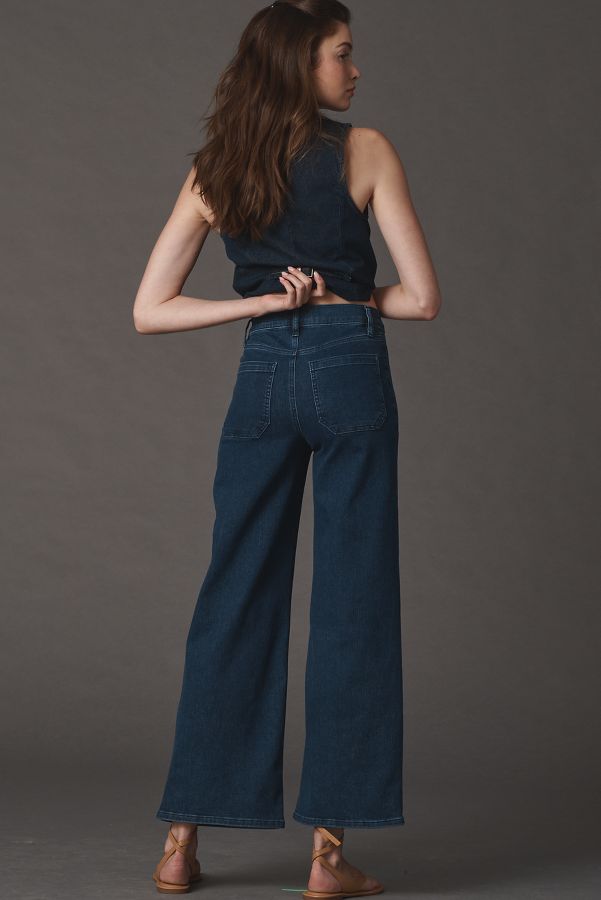 Slide View: 3: FRAME Le Slim Palazzo High-Rise Jeans