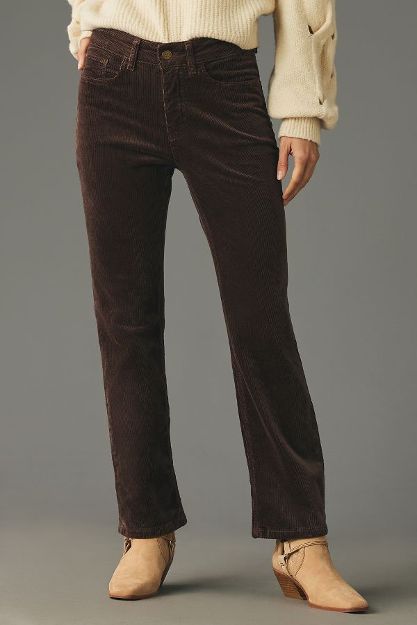 Slide View: 2: Die Yaya Mid-Rise Cord Crop Flare Jeans von Pilcro