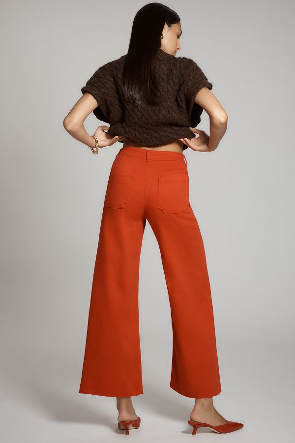 Slide View: 3: The Ettie High-Rise Crop Wide-Leg Jeans by Maeve