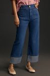 Thumbnail View 2: The Colette Cuffed High-Rise Wide-Leg Jeans by Maeve