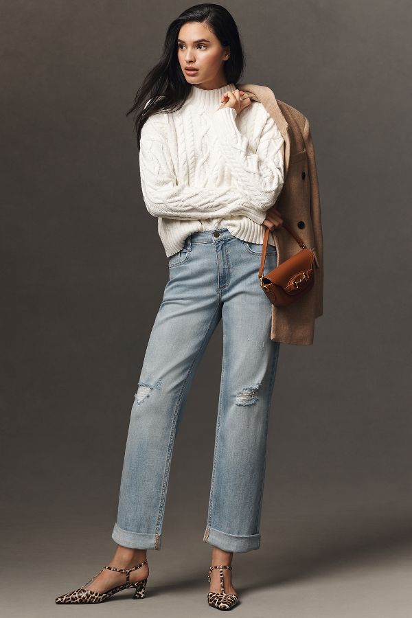 Slide View: 3: Pilcro Baggy Slim Boyfriend High-Rise Relaxed Jeans