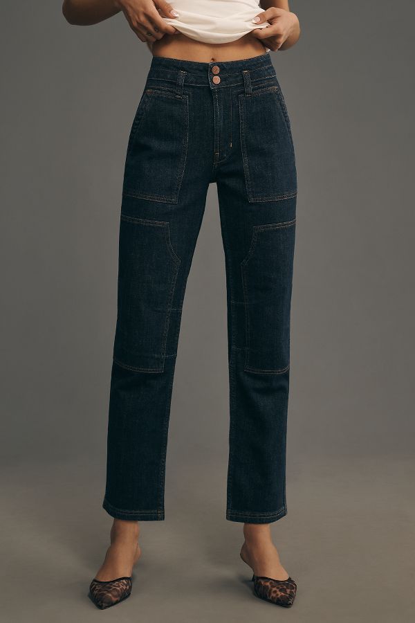 Slide View: 3: The Wanderer Mid-Rise Relaxed-Leg Jeans by Pilcro