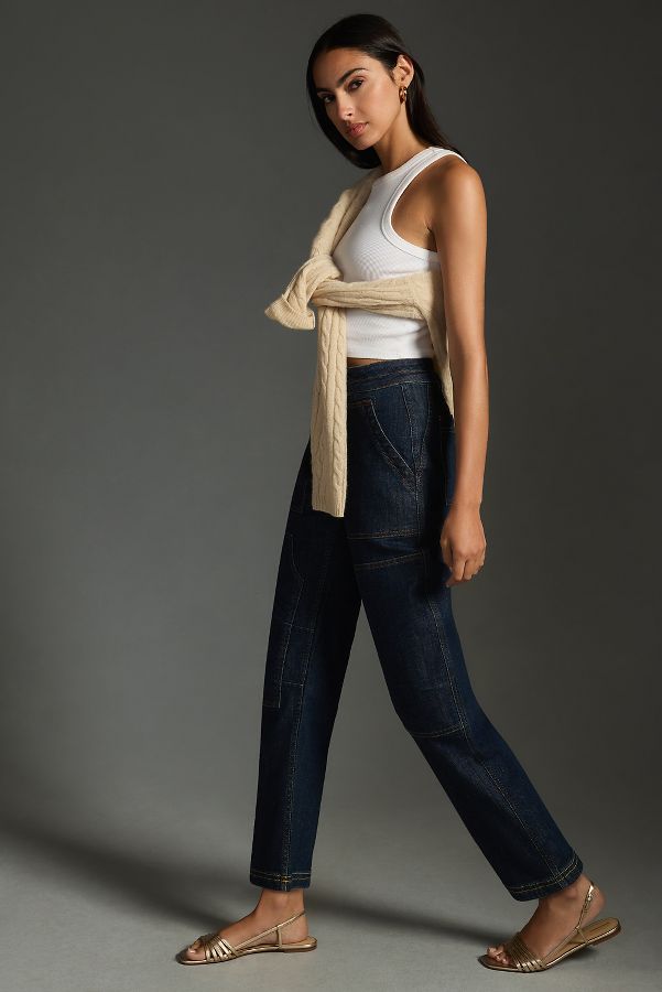 Slide View: 6: The Wanderer Mid-Rise Relaxed-Leg Jeans by Pilcro