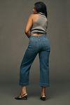 Thumbnail View 3: The Colette Denim High-Rise Cropped Wide-Leg Jeans by Maeve