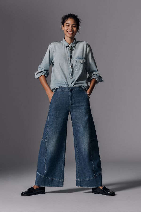 Slide View: 4: Pilcro Full Curve High-Rise Wide-Leg Jeans