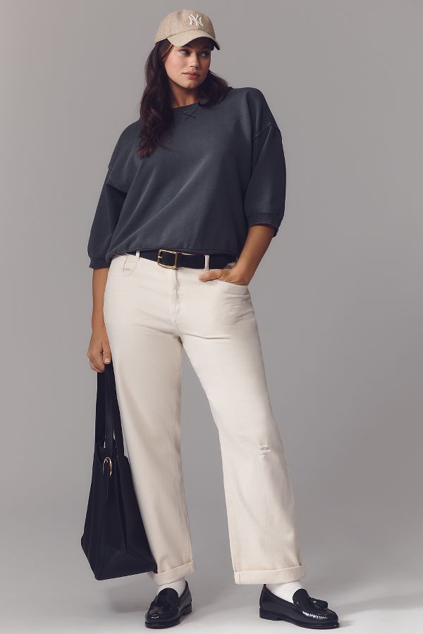 Slide View: 5: Pilcro Baggy Boyfriend High-Rise Relaxed Jeans