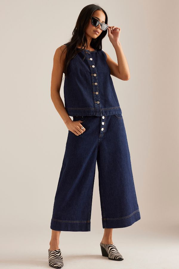 Slide View: 1: ALIGNE Miles Denim Culottes