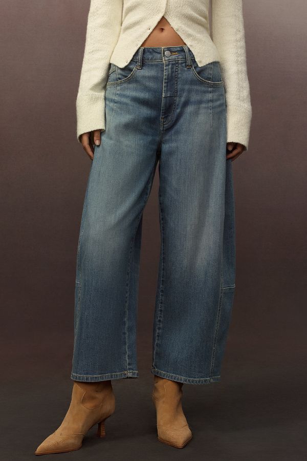 Slide View: 2: The Kenna Mid-Rise Heritage Barrel Jeans by Pilcro