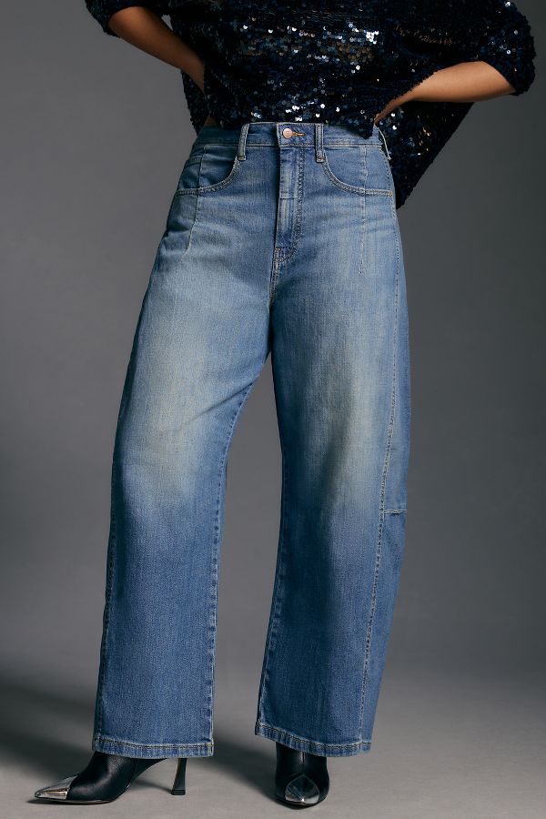 Slide View: 6: The Kenna Mid-Rise Heritage Barrel Jeans by Pilcro