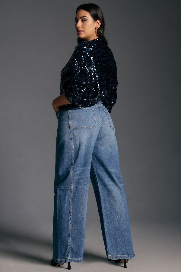 Slide View: 7: The Kenna Mid-Rise Heritage Barrel Jeans by Pilcro