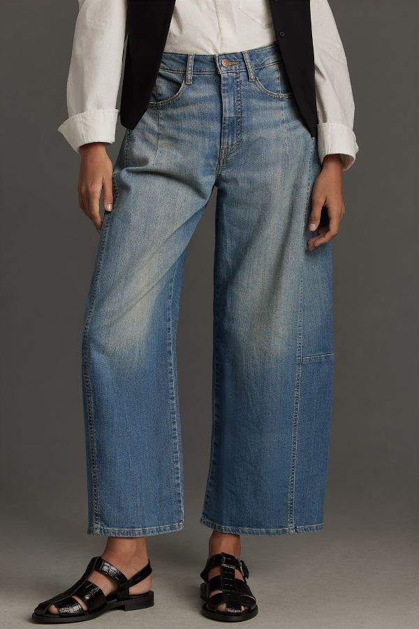 Slide View: 12: The Kenna Mid-Rise Heritage Barrel Jeans by Pilcro