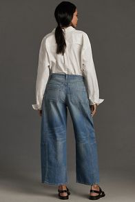 Slide View: 13: The Kenna Mid-Rise Heritage Barrel Jeans by Pilcro