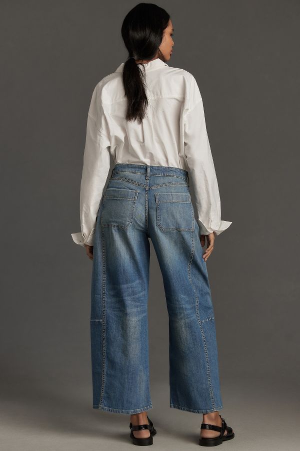 Slide View: 13: The Kenna Mid-Rise Heritage Barrel Jeans by Pilcro