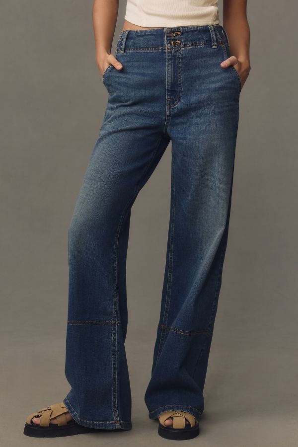 Slide View: 3: Pilcro Eventide Hose Hohe Taille Weites Bein Jeans