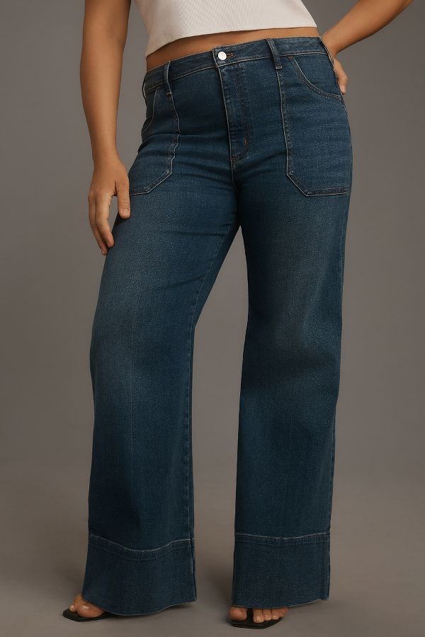 Slide View: 9: The Rylan Relaxed High-Rise Flare Jeans by Pilcro