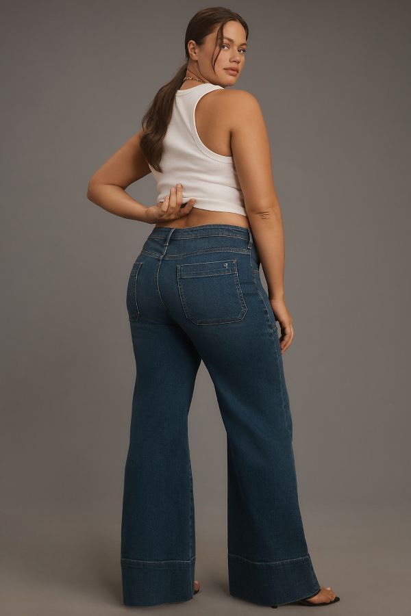 Slide View: 10: The Rylan Relaxed High-Rise Flare Jeans by Pilcro