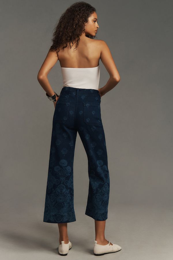 Slide View: 4: The Colette Cropped Wide-Leg Jeans by Maeve