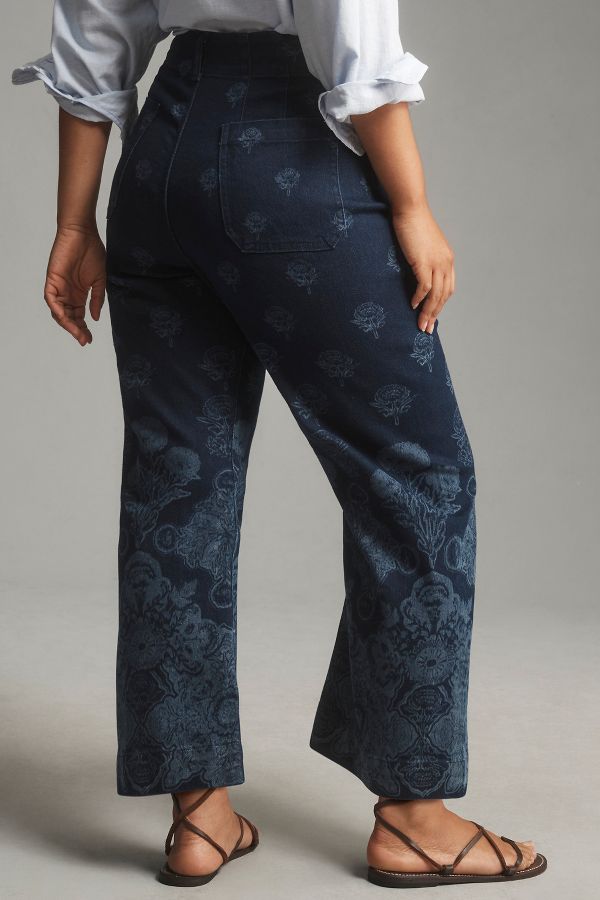 Slide View: 8: The Colette Cropped Wide-Leg Jeans by Maeve