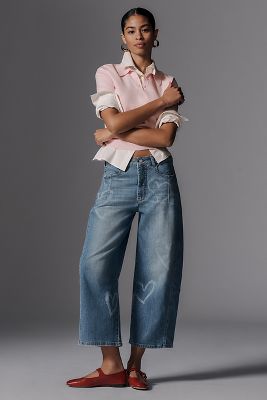 The Kenna Mid-Rise Heritage Barrel Jeans by Pilcro: Icon Edition