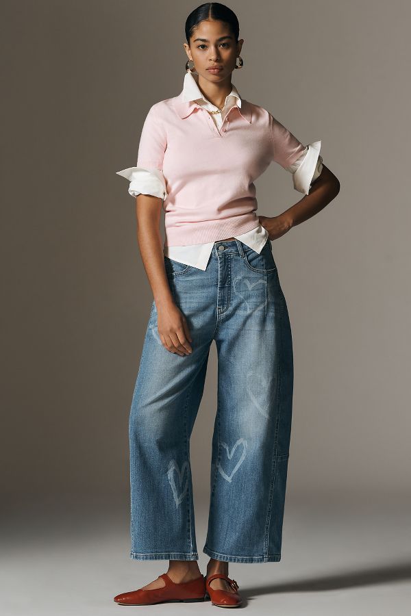 Slide View: 2: The Kenna Mid-Rise Heritage Barrel Jeans by Pilcro: Icon Edition