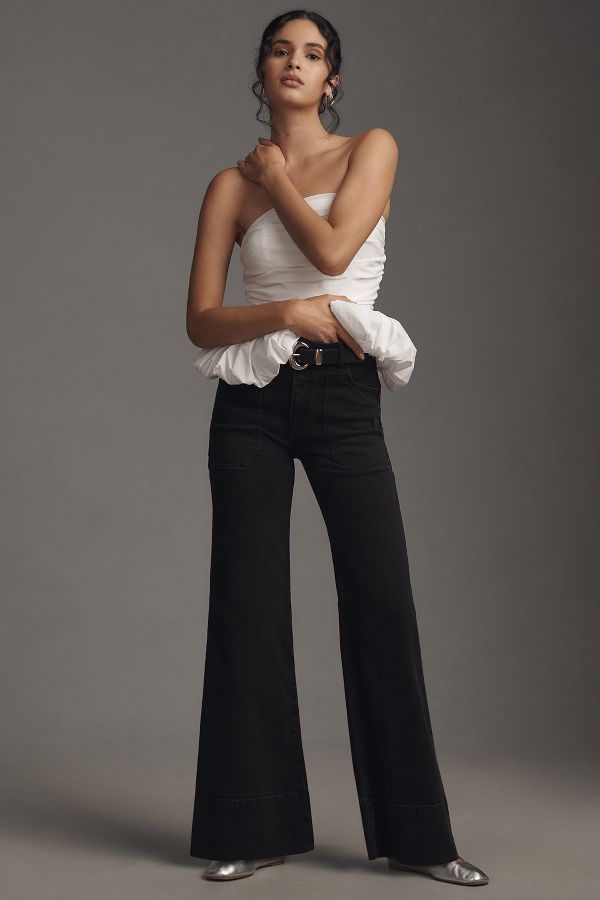 Slide View: 1: The Rylan Relaxed High-Rise Flare Jeans by Pilcro