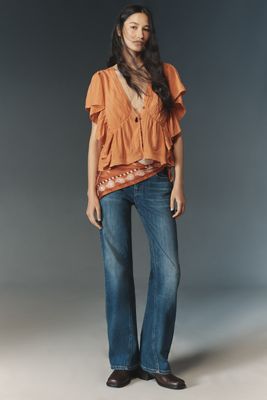 Pilcro Low-Rise Flared Jeans