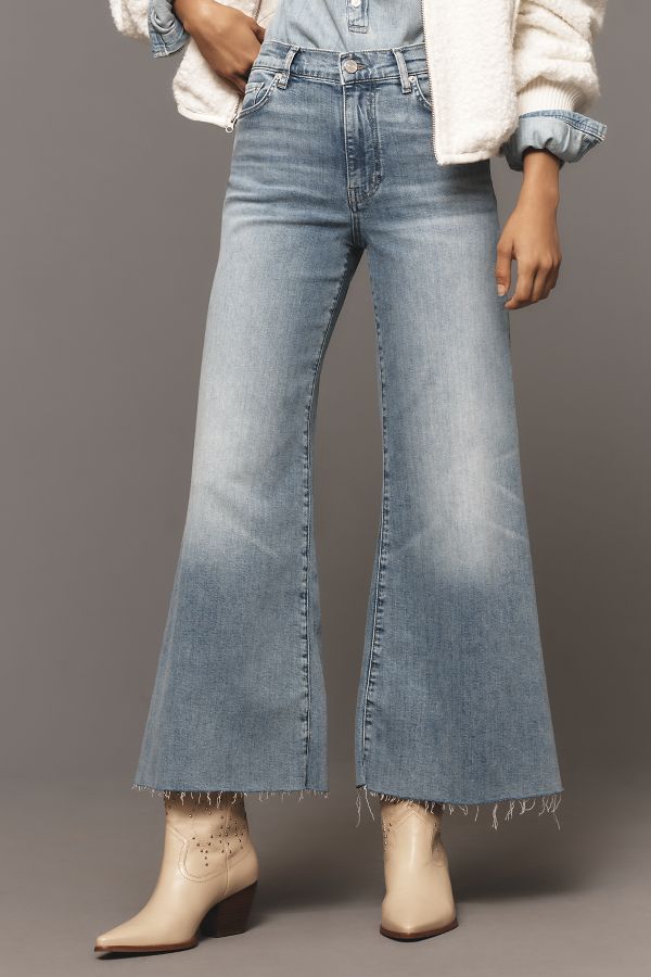 Slide View: 2: FRAME Le Palazzo High-Rise Crop Jeans