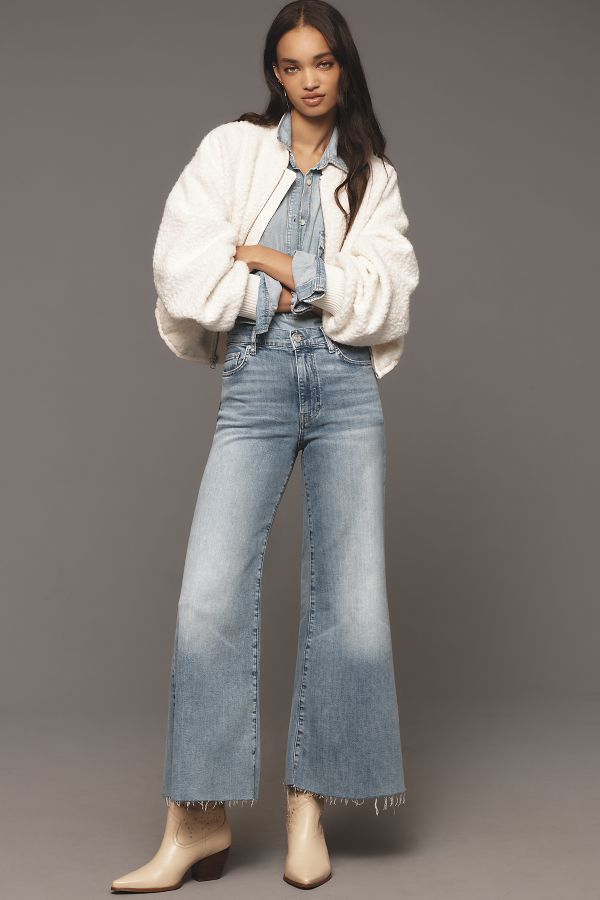 Slide View: 1: FRAME Le Palazzo High-Rise Crop Jeans