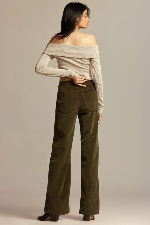 Slide View: 3: FRAME Corduroy Le Slim Palazzo High-Rise Jeans