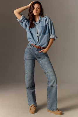 Triarchy Embellished Birkin High-Rise Straight-Leg Jeans