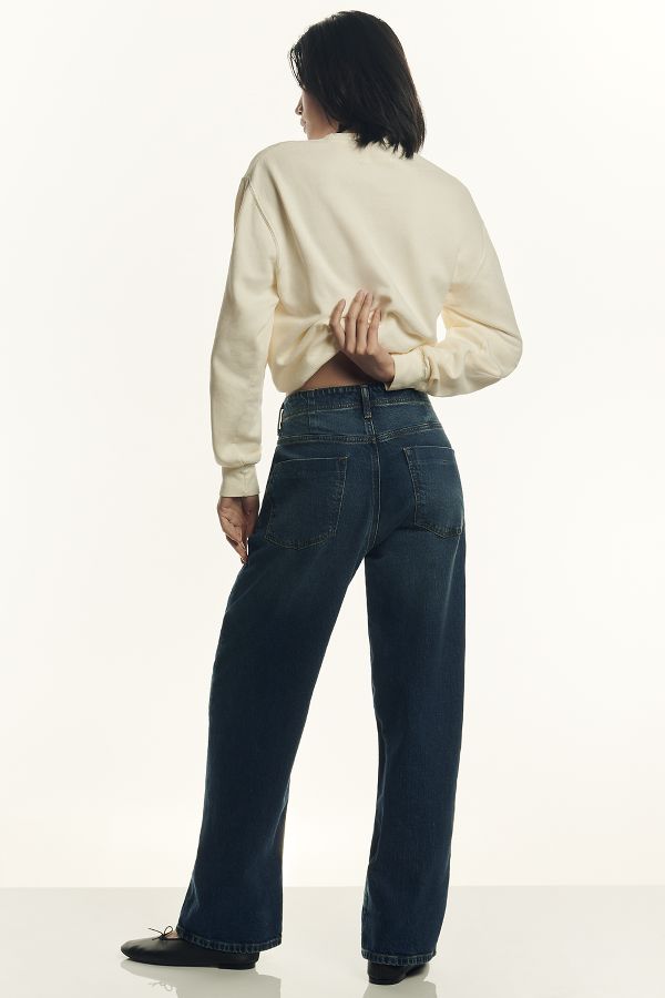 Slide View: 3: The Lonnie Cuffed High-Rise Crop Jeans by Pilcro