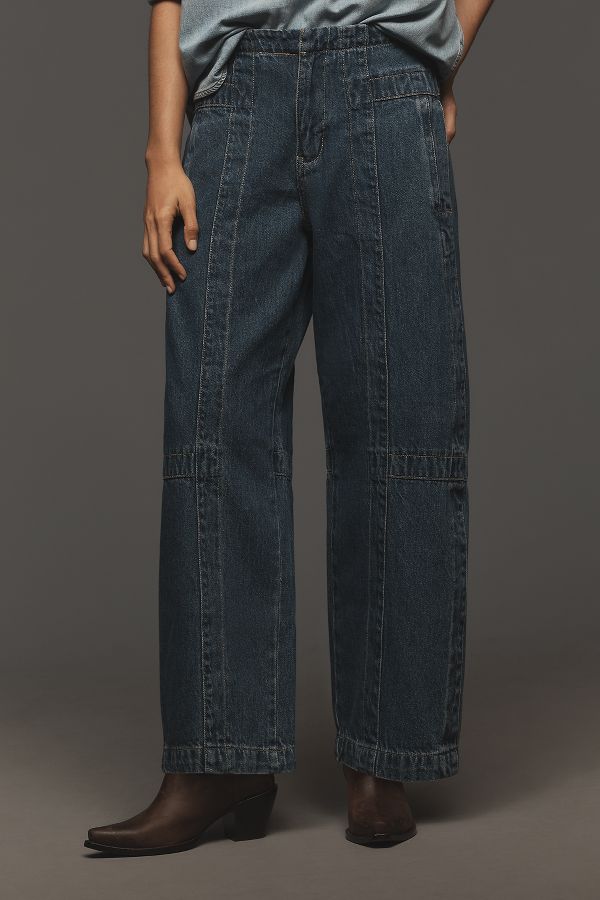 Slide View: 3: Pilcro Full Oversize Curve High-Rise Barrel Jeans