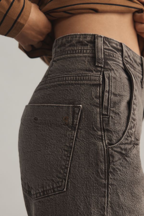 Slide View: 3: The Lonnie Cuffed High-Rise Crop Jeans by Pilcro