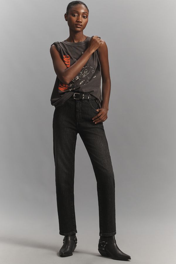 Slide View: 1: Pilcro High-Rise Slim Taperered Jeans